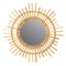Sunburst Decorative Natural Rattan Wood Round Modern Boho Hanging Wall Mirror